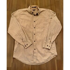 Eddie Bauer Mens Relaxed Fit‎ Plaid Long Sleeve Button Down Shirt Size S